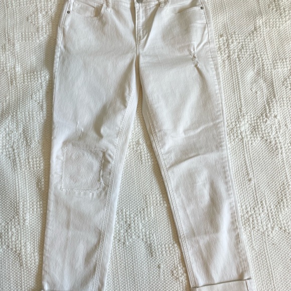 Old Navy Women's Cream Straight Leg Jeans - Picture 1 of 4